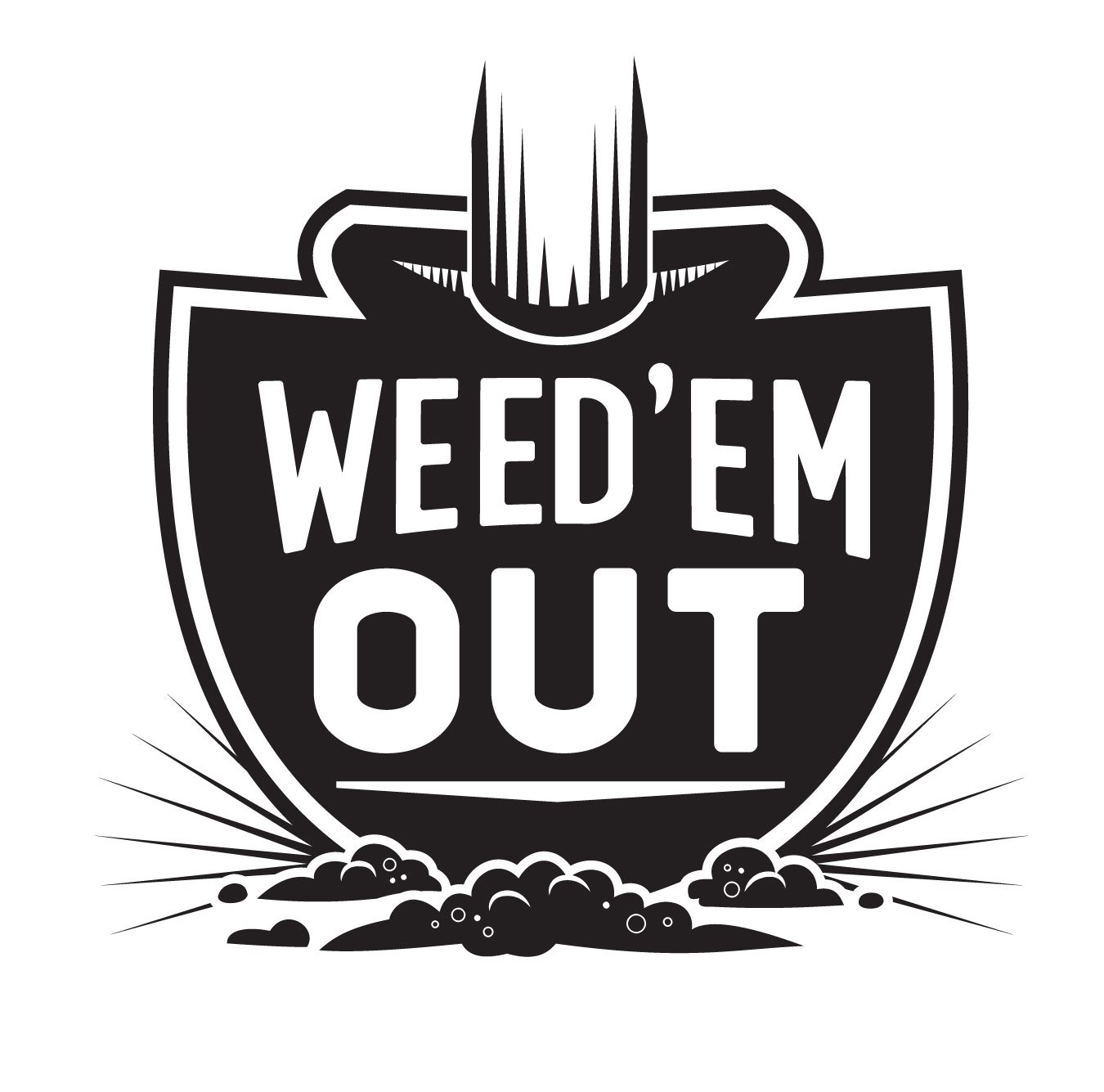 Weed em out shovel black